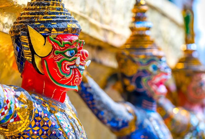 Temple of the Emerald Buddha, Wat Phra Kaew, Buddhism, Bangkok, Thailand