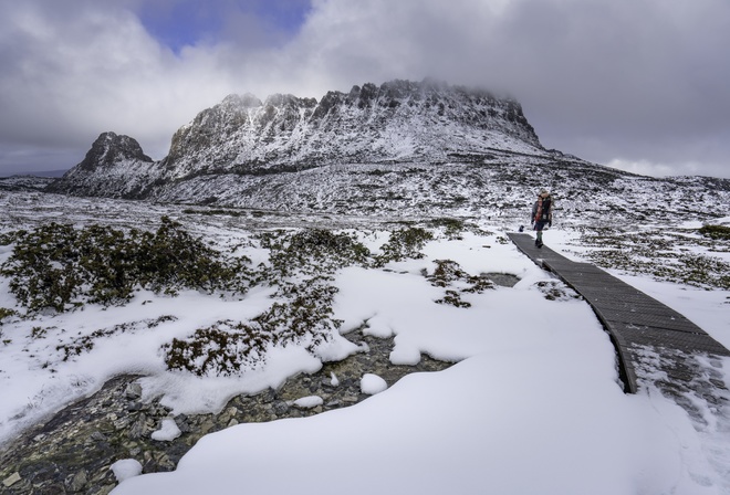 winter, Overland Track, Cradle Mountain-Lake St Clair National Park, Cradle Mountain, Tasmania