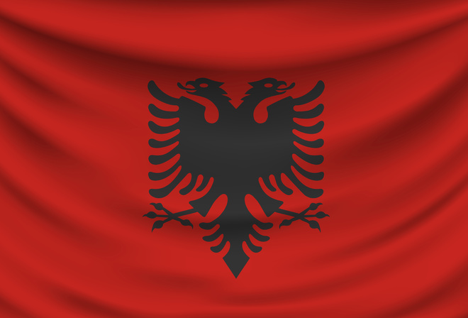 Albania, National Flags, textures