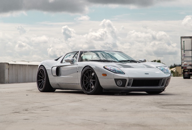 Ford, Ford GT, Grey, Trailer, Clouds, Sportcar