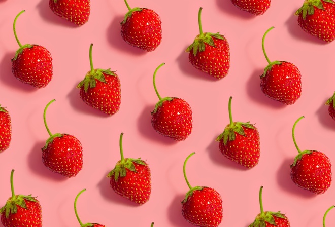 strawberries, berries, textures