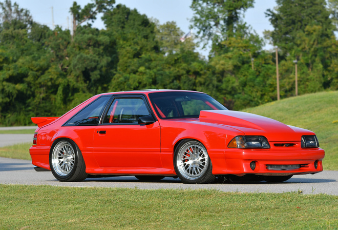 1987 Mustang GT, Red, Fox Body, Custom, 1, 158 HP