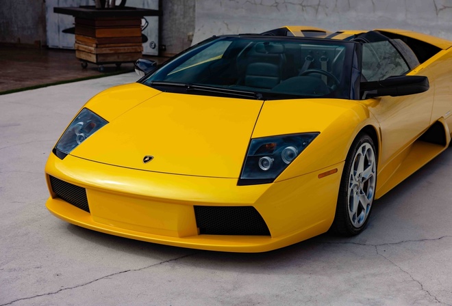 Lamborghini Murcielago Roadster, yellow cars, car, italian cars, Lamborghini