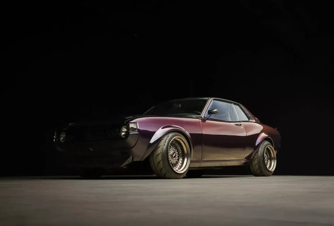 Toyota, vehicle, classic car, Toyota Celica, Powered 1977, purple cars