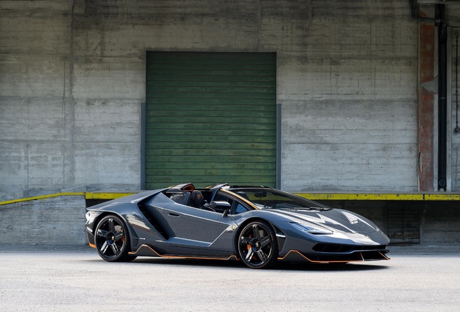 Lamborghini Centenario Roadster, Lamborghini, Grigio Telesto, italian cars, vehicle