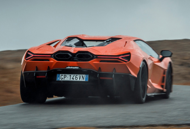 Lamborghini Revuelto RHD version, Lamborghini, italian cars, road, orange cars