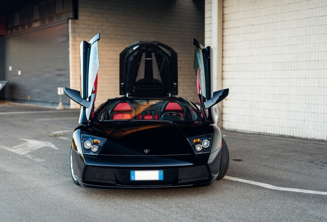 Lamborghini Murcielago Roadster, Lamborghini, italian cars, black cars