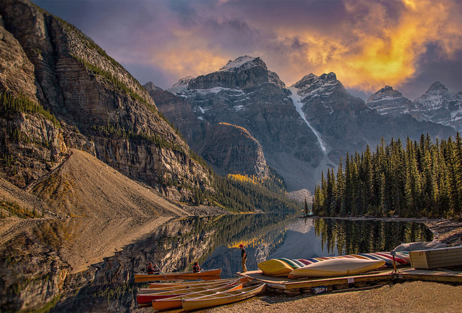 Natureza, Lago, Paisagem, Floresta, Canada