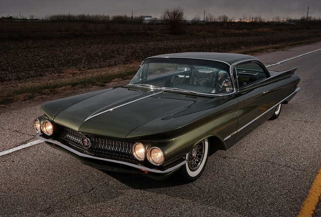 1960, Buick, GM, Classic, Green, White walls