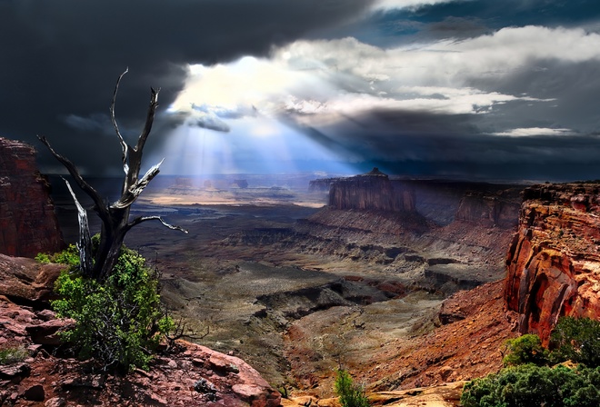 Canion, Natureza, Montanhas, Luz do Sol