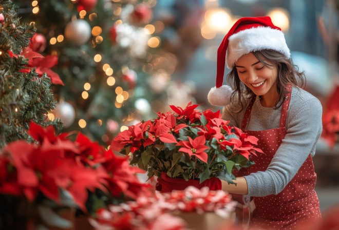 Christmas, Poinsettia, -