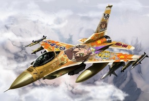 Lucky star, f-16, , fighting falcon,  