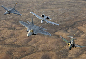 F-4, phantom, a-10, f-22, raptor