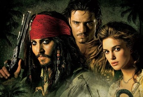 the curse of the black pearl, The pirates of the caribbean, johnny depp, or ...