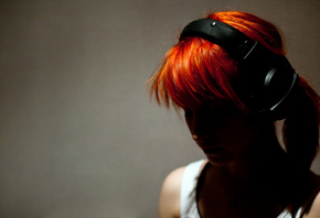 headphones, girl, , rude, Hayley williams