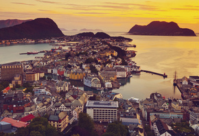 over alesund, mre og romsdal, , , norway, , view, sunnmre, Elevated