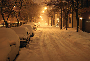 , winter, new york, ny, snow, Albany, usa, -, night, , 