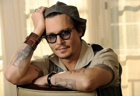 Johnny depp, , actor, glasses,  , 