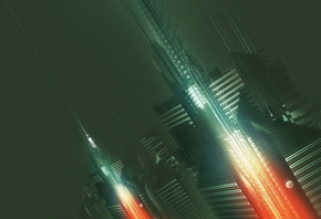future, city, 3d, Amplifier404, abstract