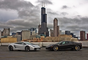 gallardo, f430, silver, ferrari, chicago, black, lamborghini