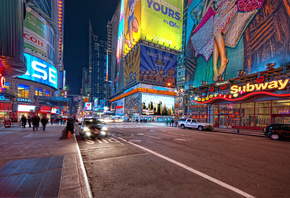 times square, night, usa, New york, 42nd and 7th, -, , nyc