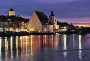 Bavaria, river, bridge, regernsburg, , city, beautiful, germany, 