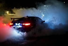 , smoke, e92, blue, night, m3, , bmw