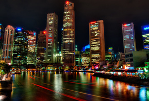 night, , river, festival, Singapore, 