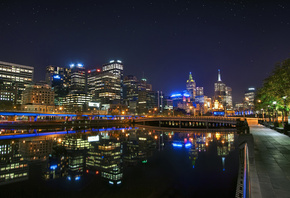 melbourne, , downtown, Australia, , , night