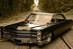 retro car, de ville, cadillac, low rider