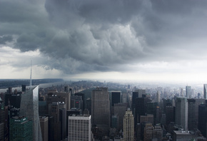 manhattan, , Storm clouds, nyc, usa, new york, -