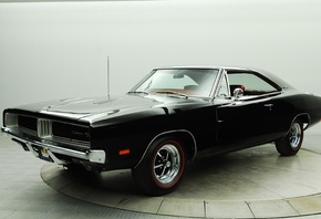 , classic, muscle car, retro, , charger, Dodge, 1969, black