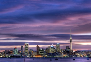 city, Auckland, skyscrapers, new zealand, , city center, sky tower, harbour, sky