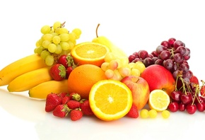 strawberry, berries, fruits, , , bananas, , 
