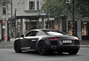 r8, v10, Audi, matte black