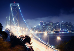 california, , bay bridge, San francisco, night, -