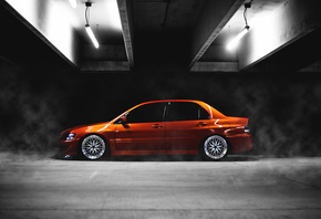 evo, orange, , lancer, ix, , low, Mitshubishi, evolution