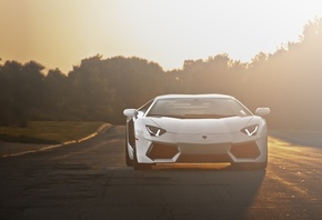 lp700-4, sunset, aventador, , white, , road, Lamborghini