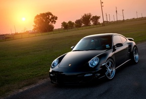 Porsche, 911, Turbo, 997, black, front, , , , , 