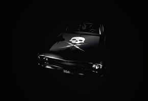 Chevrolet, Black, Skull