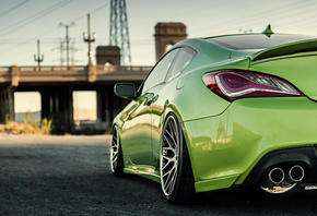 hyundai, genesis, stance, tuning, green, , , 