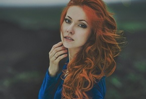 redhead, girl, face
