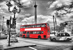 road, city, London, night, lights, england, , black and white, street, blur, bus