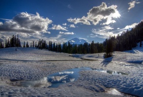Tipsoo Lake, Mount Rainier, National Park, Washington, ,   ...