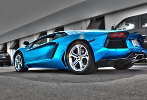 , Lamborghini, lp700-4, azure blue, , aventador