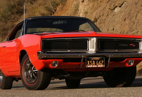 Dodge, 1969, Charger RT, Red