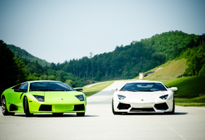 lp700-4, lp640, white, murcielago, Lamborghini, aventador, green,  ...