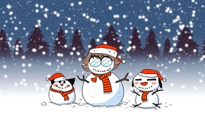 снеговики, снег снеговики, снег