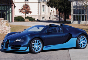 bugatti, veyron, grand, sport, vitesse, blue, carbon, 2012, ,  ...