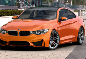 BMW, M4, Coupe, F82, Orange, by dangeruss, 3D Studio MAX, Vray, Photoshop, , 